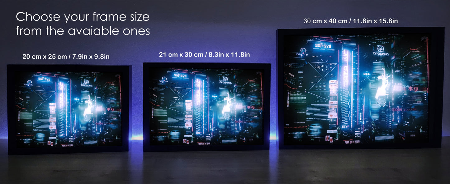 Night City RGB LED Anime Light Box