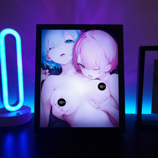 Ram & Rem RGB LED Anime Light Box