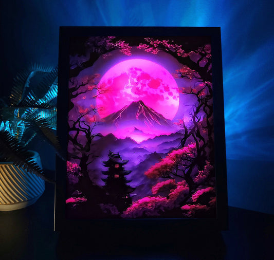 Japan Moon RGB LED Anime Light Box