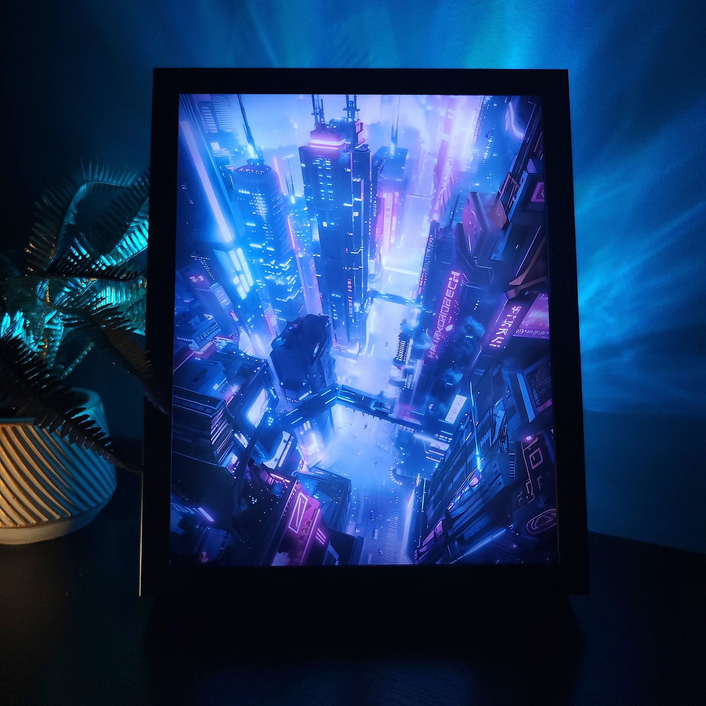 Night City RGB LED Anime Light Box