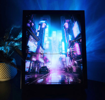 Night City RGB LED Anime Light Box