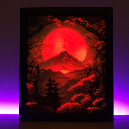Japan Moon RGB LED Anime Light Box