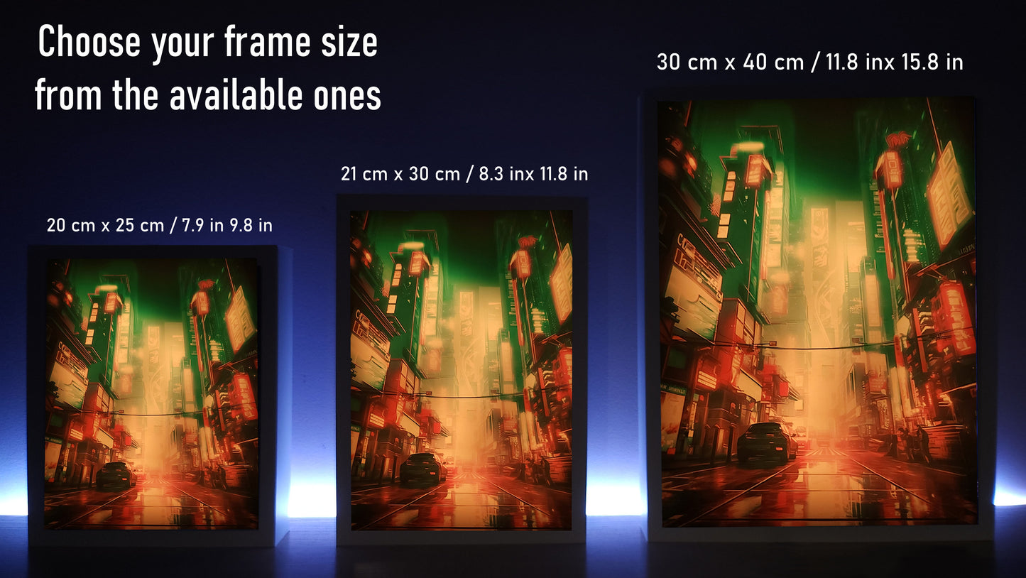 Night City RGB LED Anime Light Box