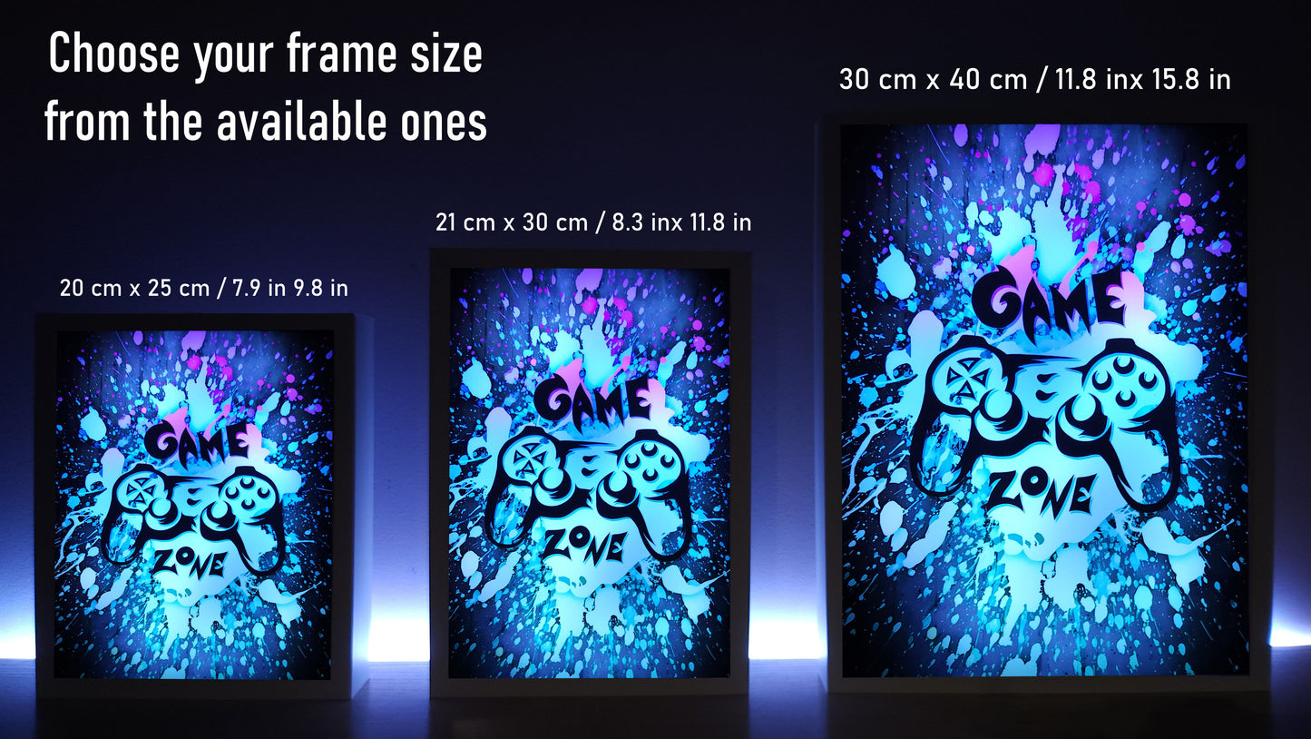 Game Zone RGB LED Anime Light Box