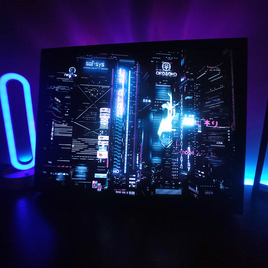 Night City RGB LED Anime Light Box