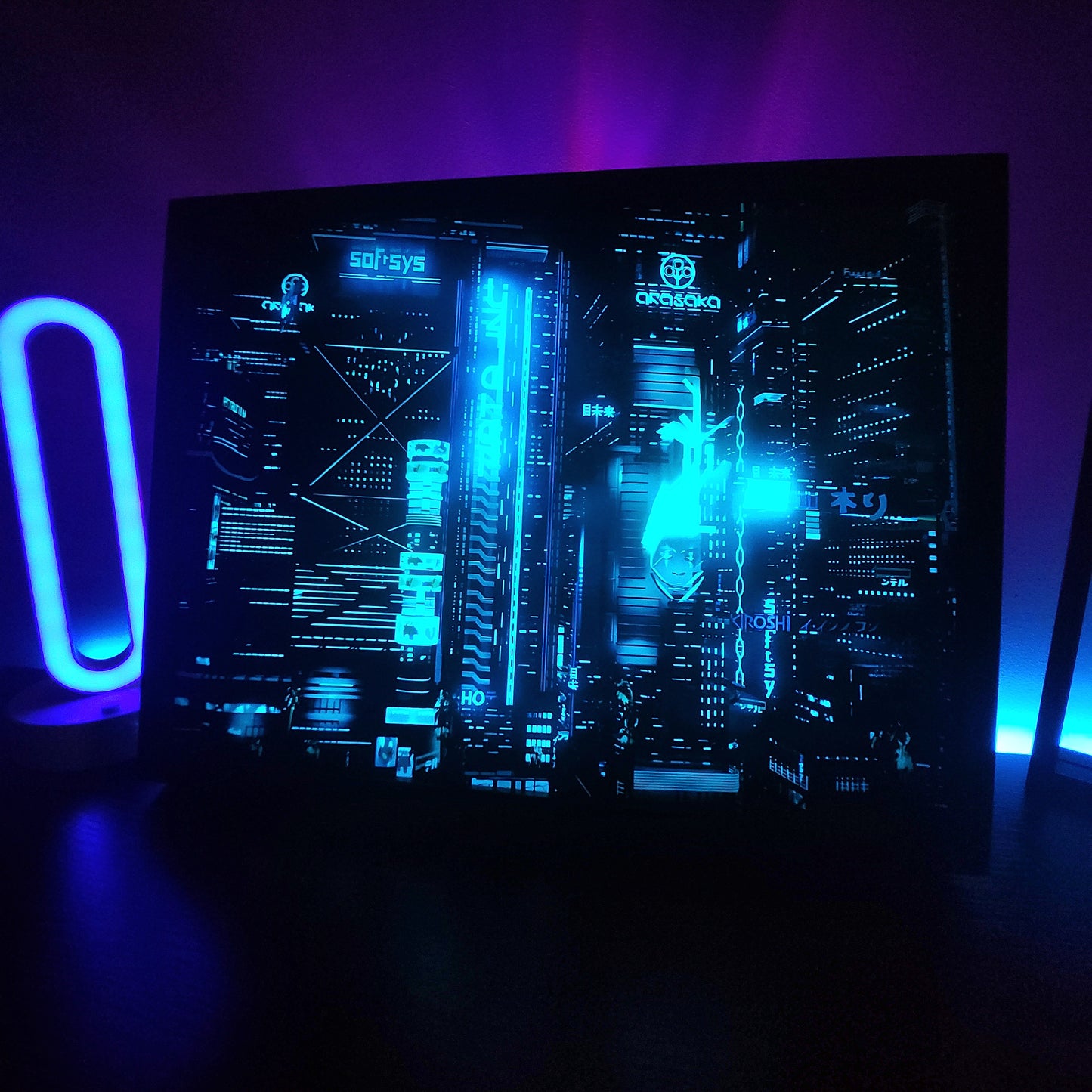 Night City RGB LED Anime Light Box