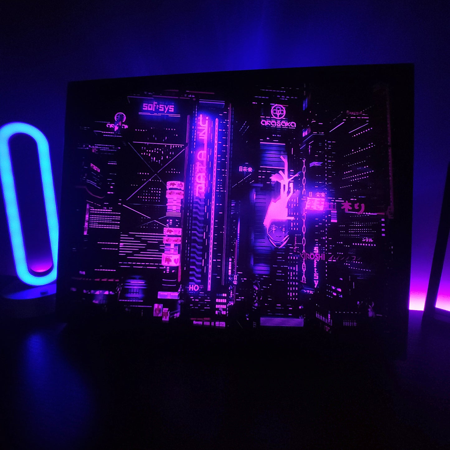 Night City RGB LED Anime Light Box
