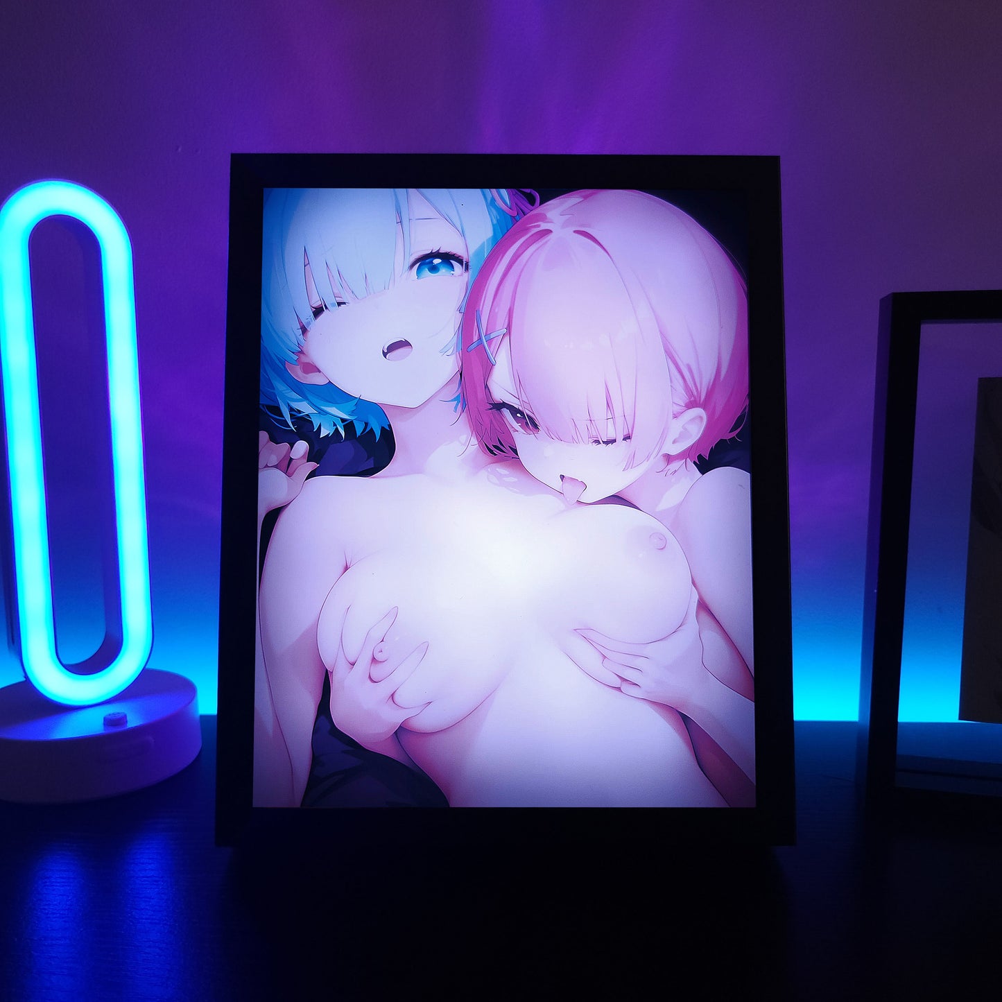Ram & Rem RGB LED Anime Light Box