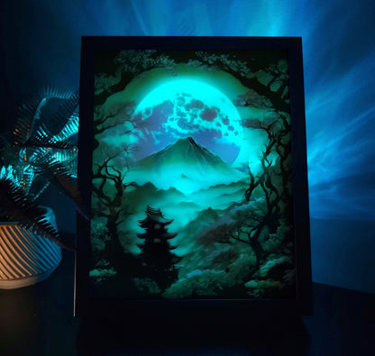 Japan Moon RGB LED Anime Light Box