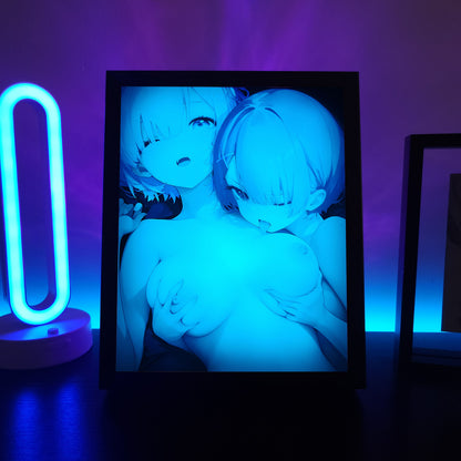Ram & Rem RGB LED Anime Light Box