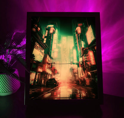 Night City RGB LED Anime Light Box
