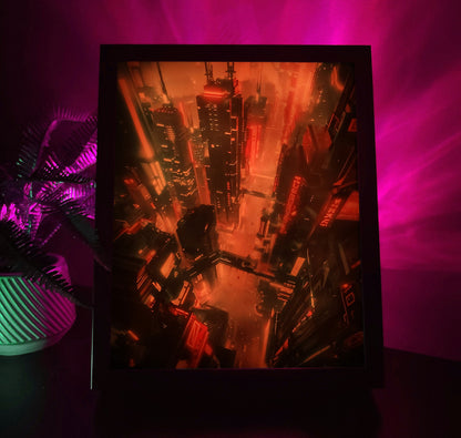 Night City RGB LED Anime Light Box