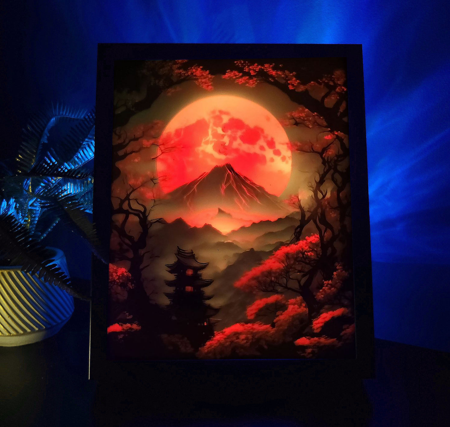 Japan Moon RGB LED Anime Light Box