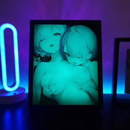 Ram & Rem RGB LED Anime Light Box