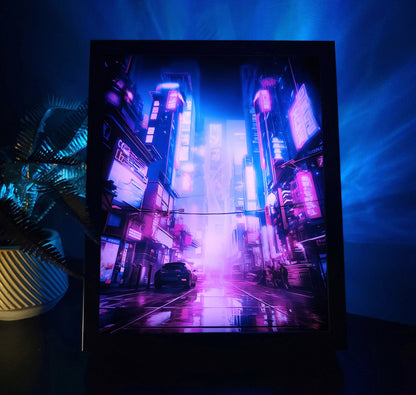 Night City RGB LED Anime Light Box