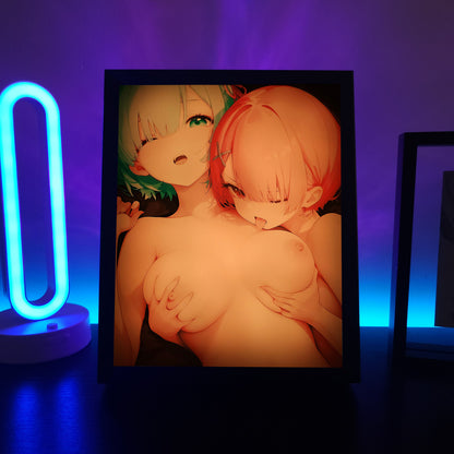 Ram & Rem RGB LED Anime Light Box