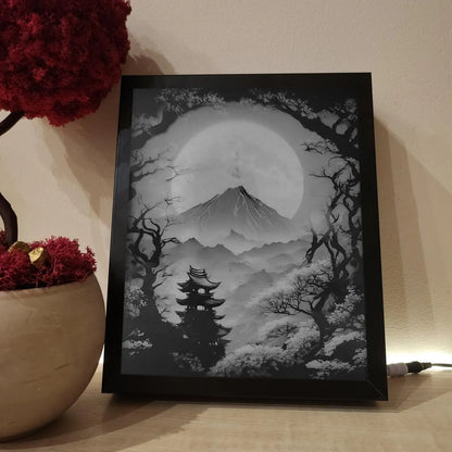 Japan Moon RGB LED Anime Light Box